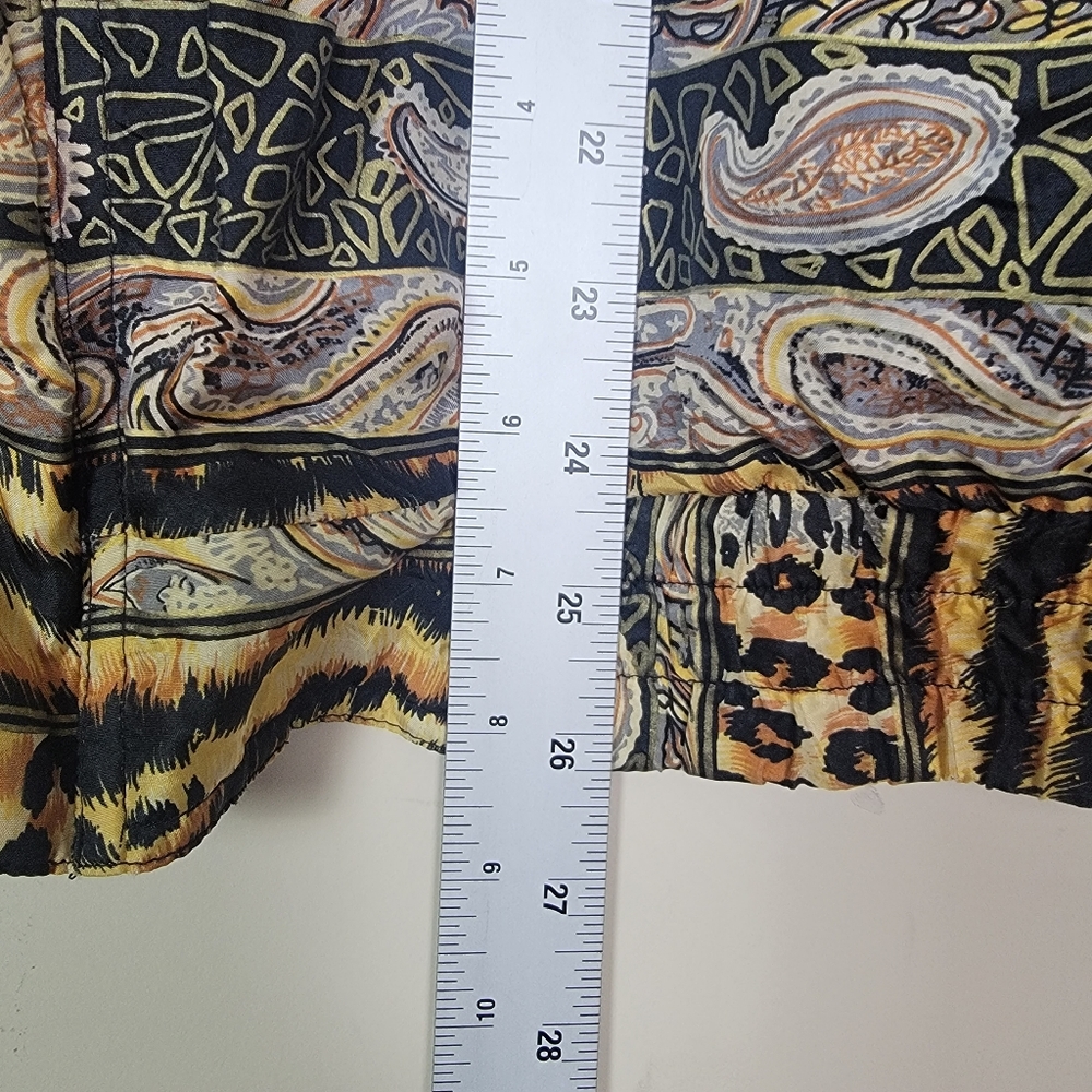 VTG‎ 90s FUDA International Silk Leopard Animal Print Windbreaker Jacket Size M - Picture 7 of 9